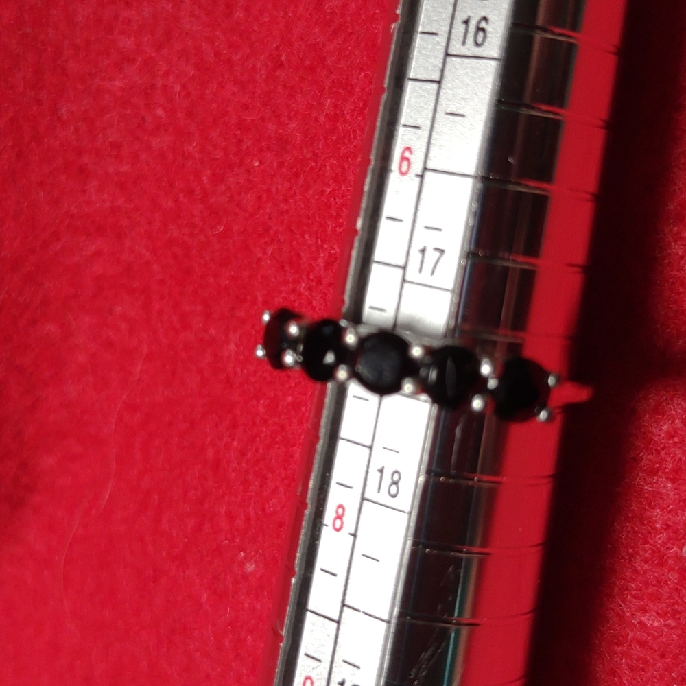 Genuine Black Onyx Gemstone Ring